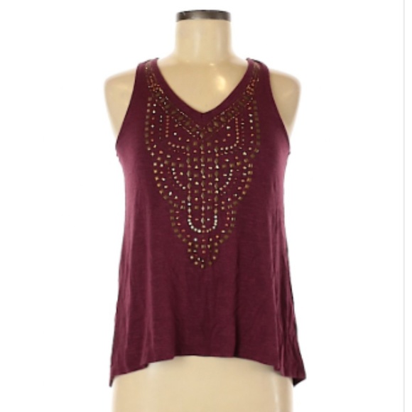 Knox Rose Tops - Knox Rose tank brushed gold embellishments XXL